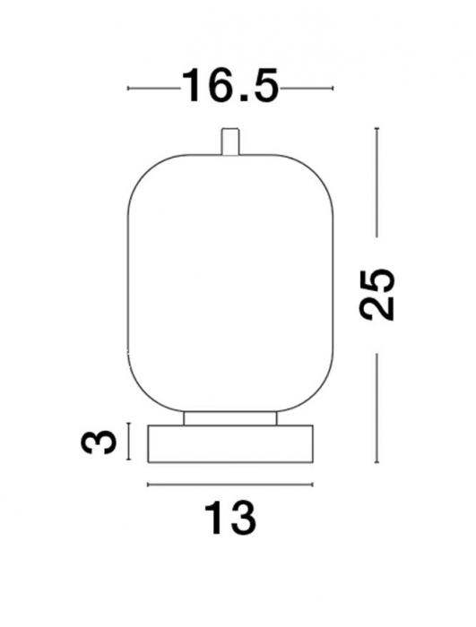 Veioza Nova Luce LATO E14 1x5W   Black Metal & Opal Glass IP20 [2]