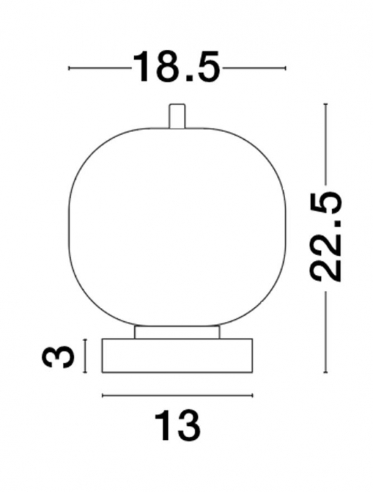 Veioza Nova Luce LATO E14 1x5W   Brass Gold Metal & Opal Glass IP20 [3]