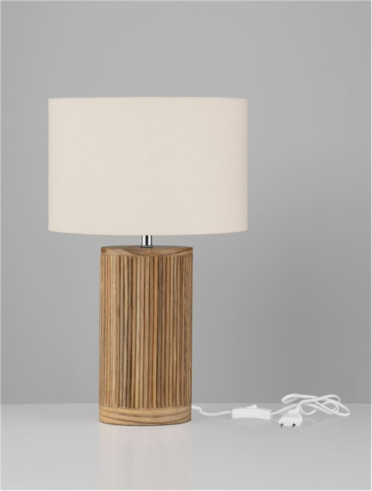 Veioza Nova Luce NAU 9001074 Wicker & Wood Fabric Shade E27 1x12W IP20 [3]