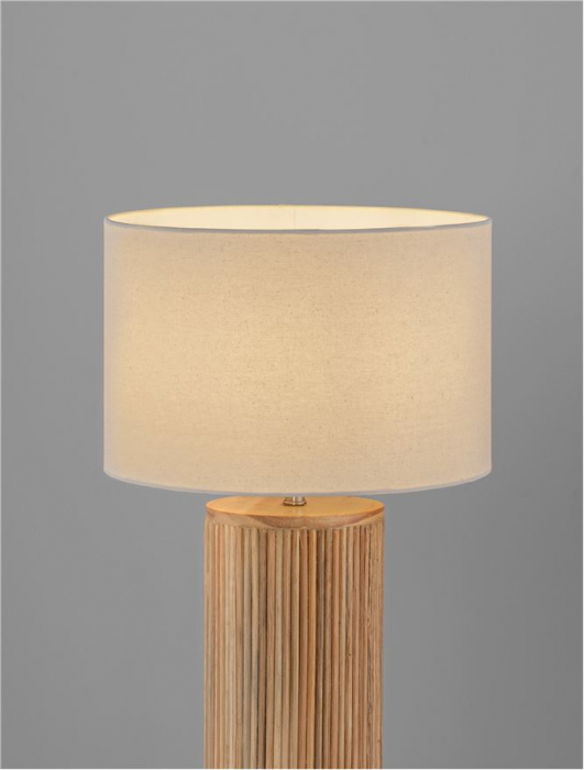 Veioza Nova Luce NAU 9001074 Wicker & Wood Fabric Shade E27 1x12W IP20 [6]