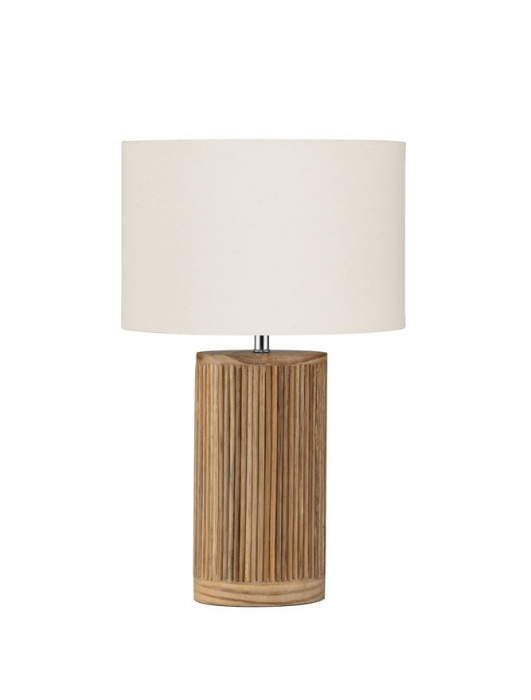 Veioza Nova Luce NAU 9001074 Wicker & Wood Fabric Shade E27 1x12W IP20 [1]