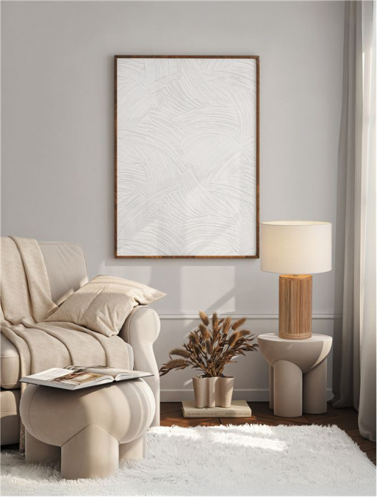 Veioza Nova Luce NAU 9001074 Wicker & Wood Fabric Shade E27 1x12W IP20 [2]