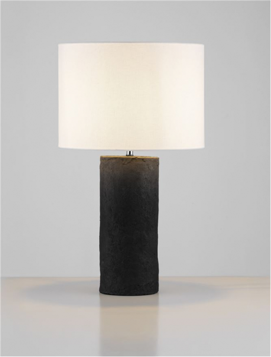Veioza Nova Luce NORR 9001064 Black ‘Papier-Mâché & Fabric Shade E27 1x12W IP20 [4]