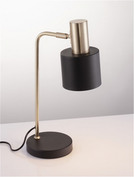 Veioza Nova Luce PAZ E14 1x5W   Gold Metal Sandy Black Metal Shade Black Base  IP20 [2]