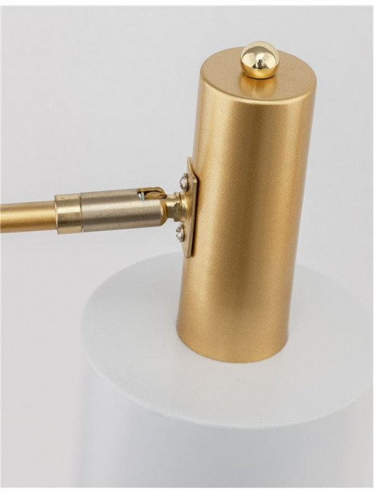 Veioza Nova Luce PAZ E27 1x12W   Gold Metal White Metal Shade White Base IP20 [3]