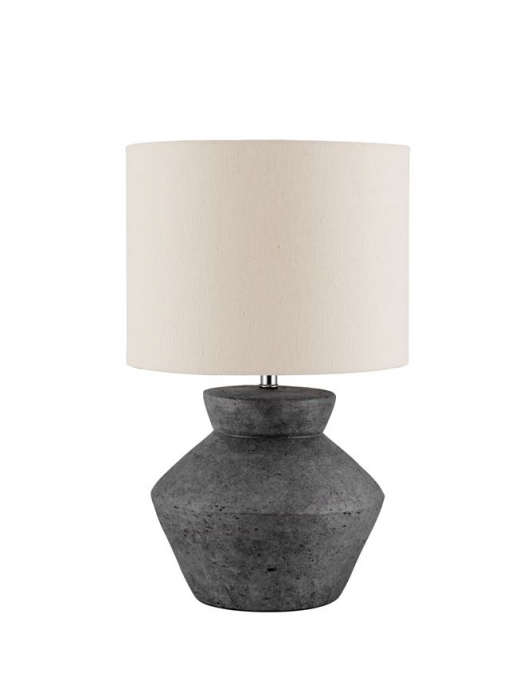 Veioza Nova Luce PLUMAGE 9001069 Anthracite Ceramic & Fabric Shade E27 1x12W IP20 [1]