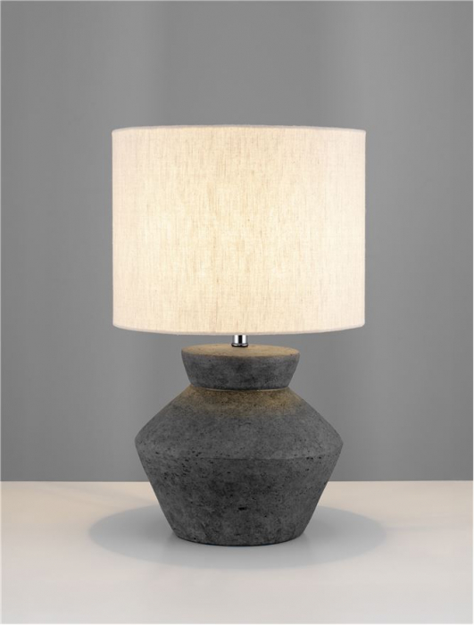 Veioza Nova Luce PLUMAGE 9001069 Anthracite Ceramic & Fabric Shade E27 1x12W IP20 [4]