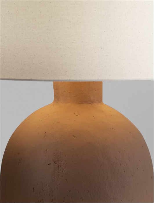 Veioza Nova Luce SEPARE 9001061 Taupe ‘Papier-Mâché & Fabric Shade E27 1x12W IP20 [5]