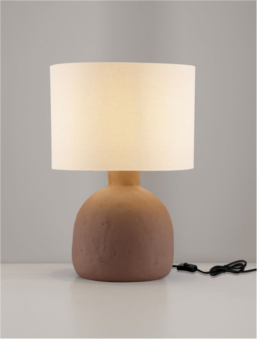Veioza Nova Luce SEPARE 9001061 Taupe ‘Papier-Mâché & Fabric Shade E27 1x12W IP20 [4]