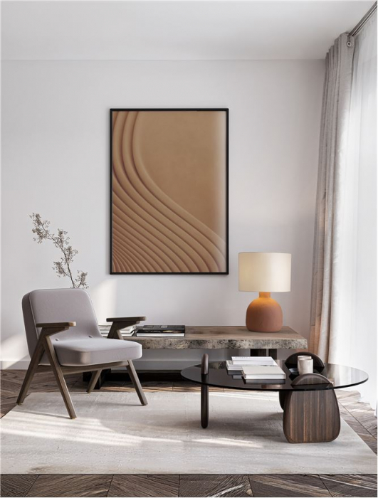 Veioza Nova Luce SEPARE 9001061 Taupe ‘Papier-Mâché & Fabric Shade E27 1x12W IP20 [2]