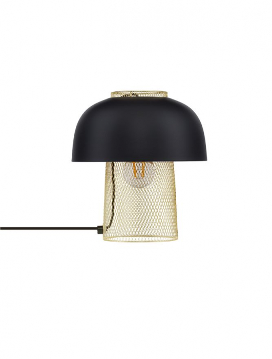 Veioza Nova Luce SQUBE 9001085 E27 1x12W    Sandy Black & Gold Metal   IP20 [2]