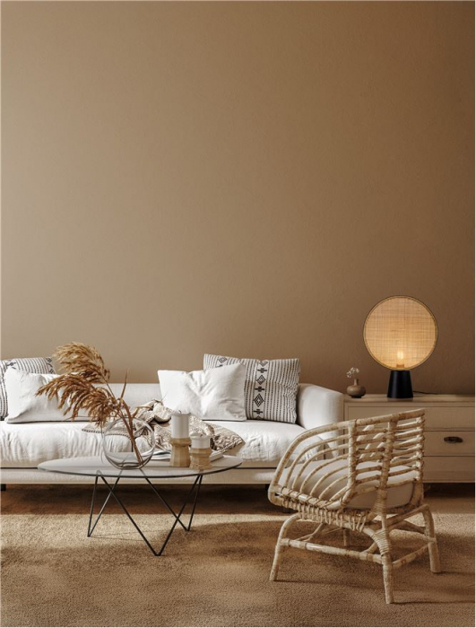 Veioza Nova Luce TIERRA 9586628 Natural Rattan & Sandy Black Metal Base E27 1x12W IP20 [2]