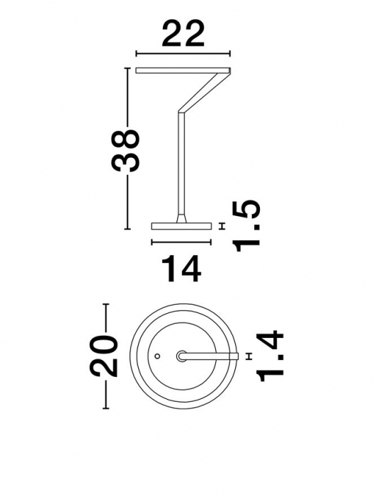 Veioza Nova Luce TILIA 9088140 Touch Dimmable Moca Coffee Aluminium LED 16W 612lm 3000K IP20 [6]