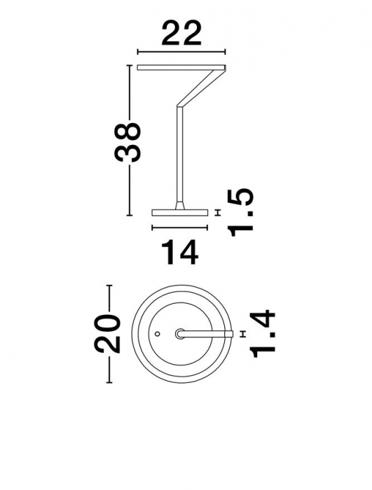 Veioza Nova Luce TILIA 9088149 Touch Dimmable Sandy Black Aluminium LED 16W 612lm 3000K IP20 [2]