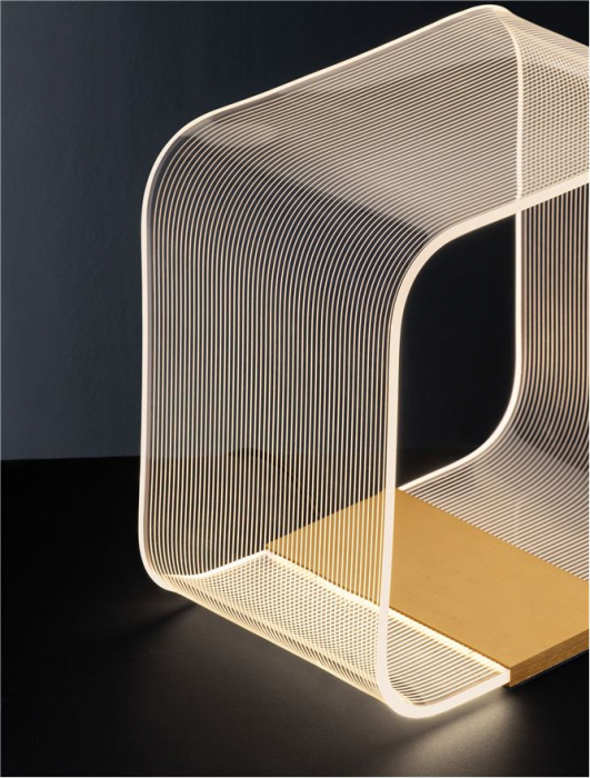 Veioza Nova Luce VALENTIN 9030638 LED 14W 3000K 786lm Brass Gold Aluminium & Acrylic  Dimmable IP20 [5]