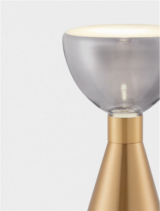 Veioza Nova Luce VOI 9236312 Brass Gold Metal & Smoky Glass LED 8W 227lm 3000K IP20 [5]