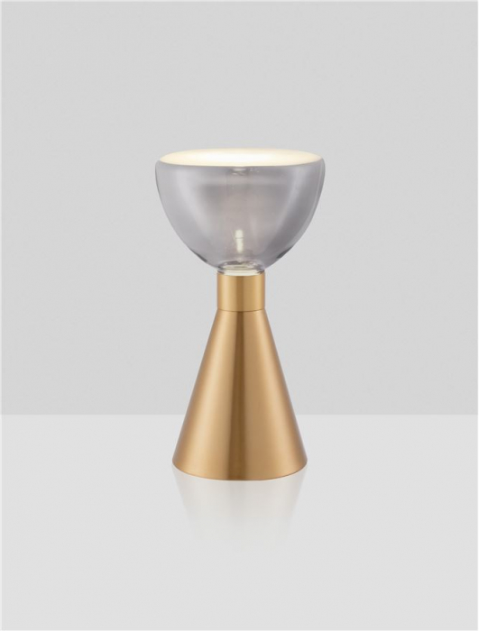 Veioza Nova Luce VOI 9236312 Brass Gold Metal & Smoky Glass LED 8W 227lm 3000K IP20 [4]