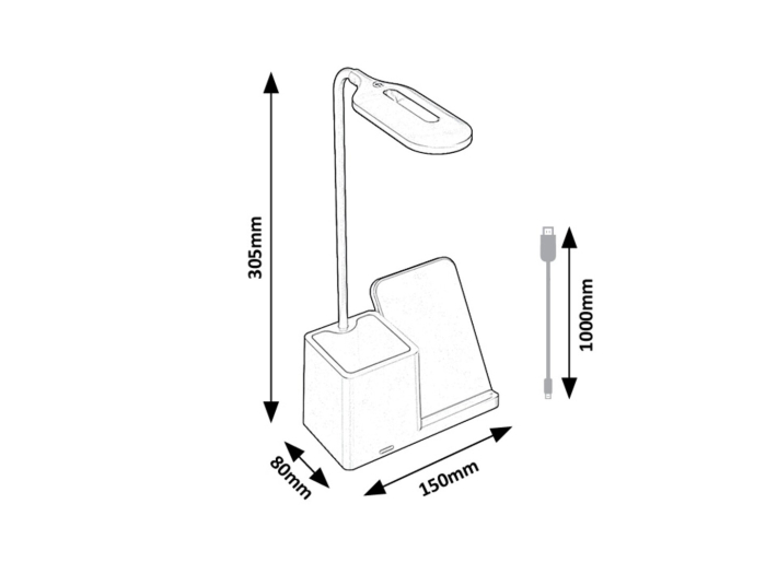 Veioza Rabalux Cerie LED 4W 200lm 3000, 4000, 6500K plastic plastic negru alb IP20 [10]
