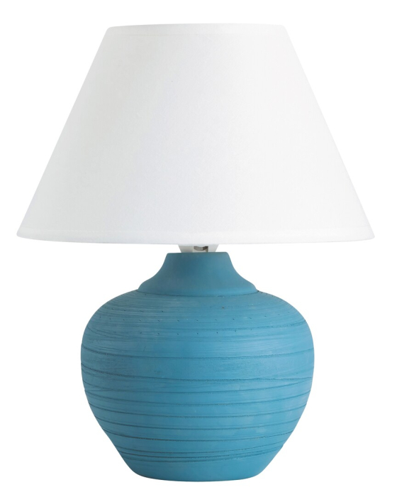 Veioza Rabalux Molly E14 1x MAX 40W  ceramică textil albastru IP20 [1]