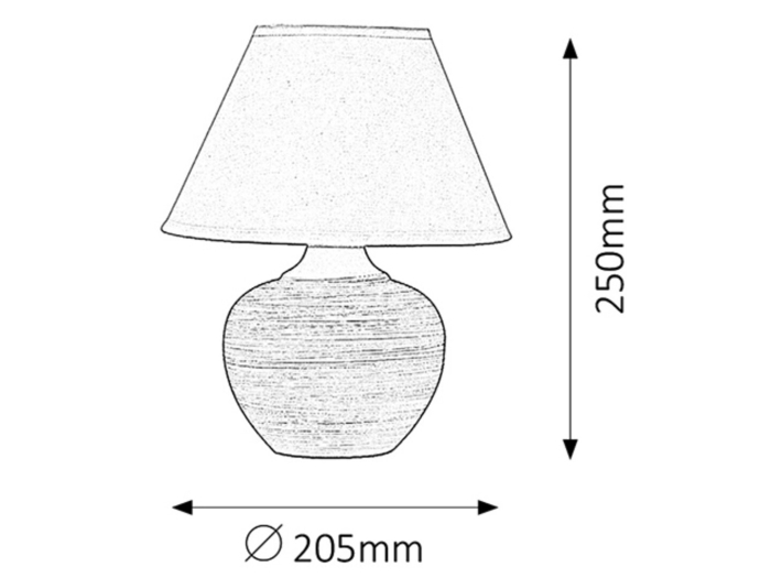 Veioza Rabalux Molly E14 1x MAX 40W  ceramică textil albastru IP20 [3]