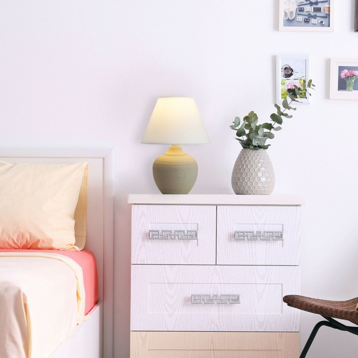 Veioza Rabalux Molly E14 1x MAX 40W ceramică textil bej IP20 [4]