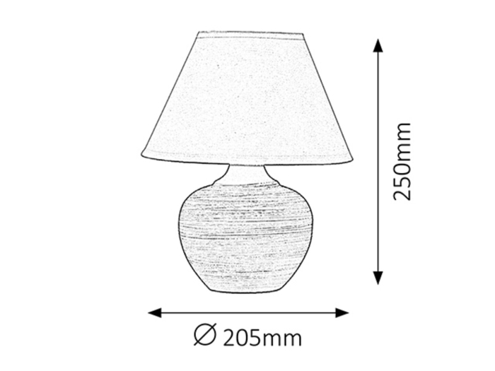 Veioza Rabalux Molly E14 1x MAX 40W ceramică textil bej IP20 [3]