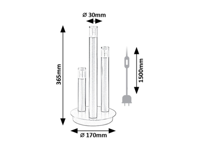 Veioza Rabalux Ramira G9 3x MAX 5W  metal acril auriu IP20 [5]