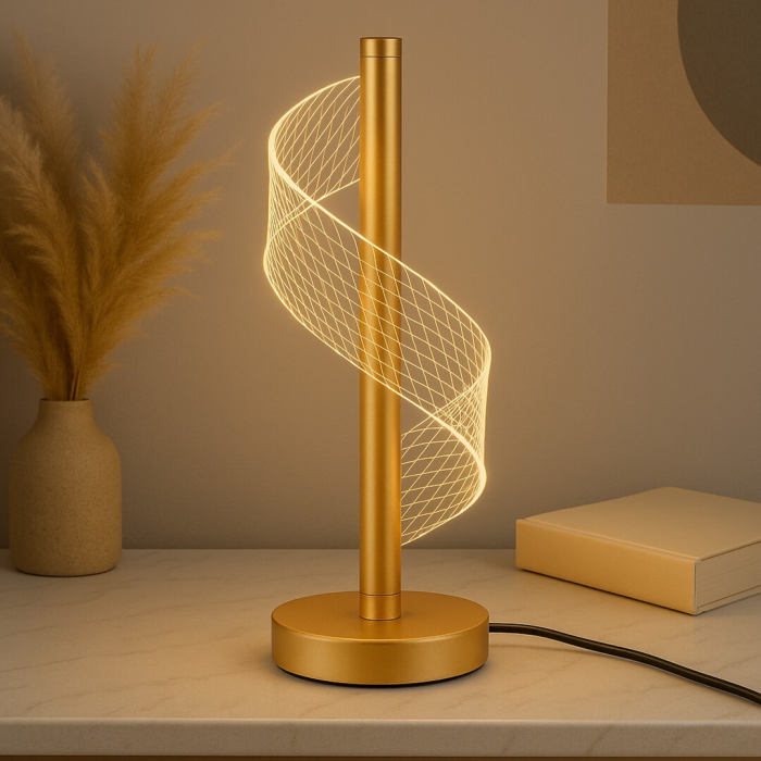 Veioza Rabalux Zofrael LED 6W 450lm 3000K metal acril auriu transparent IP20 [13]