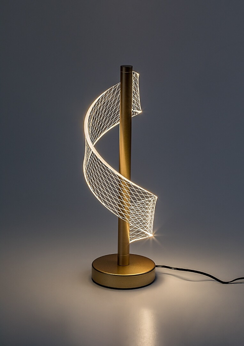 Veioza Rabalux Zofrael LED 6W 450lm 3000K metal acril auriu transparent IP20 [3]