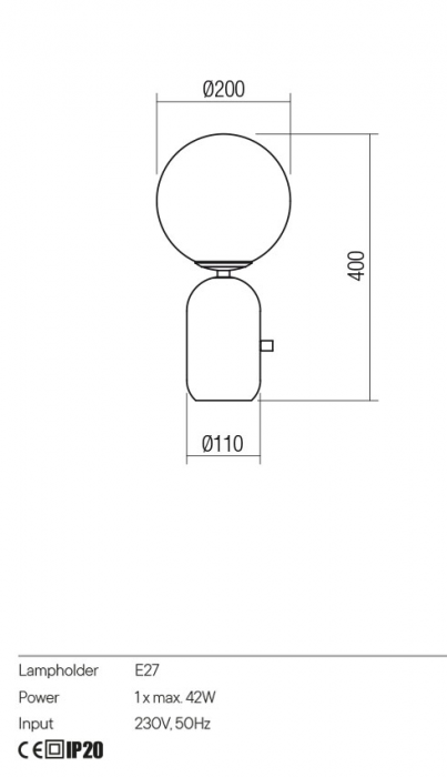 Veioza REDO HELIOS 01-2932 E27 1x42W    Metal Negru Mat IP20 [2]