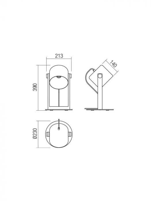 Veioza SMARTER POOH 01-2404 E27 1x42W Metal Negru mat/Lemn Fag Natur IP20 [2]