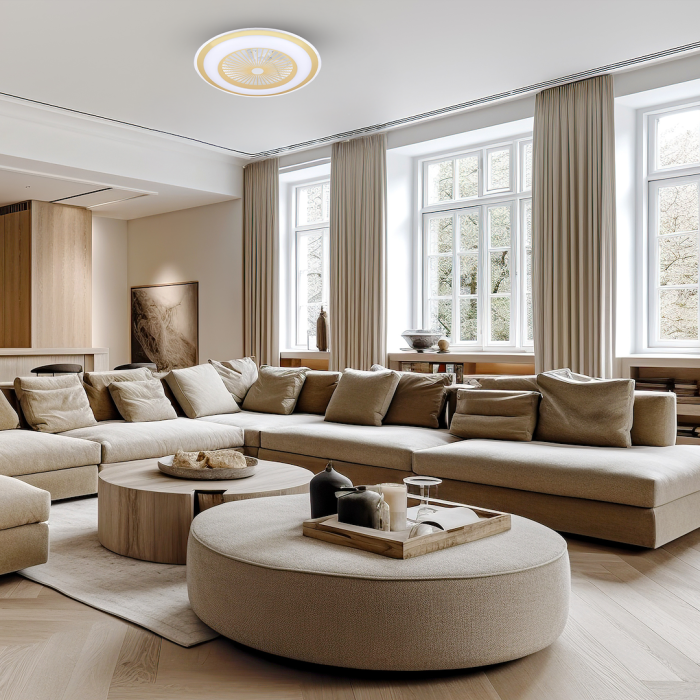 Ventilator Milagro Zephyr LED 48W  3000K/6000K 230V Gold Metal & Plastic IP20 [5]