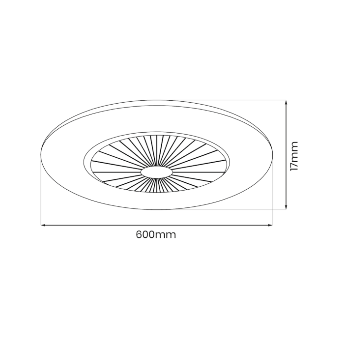 Ventilator Milagro Zephyr LED 48W  3000K/6000K 230V Gold Metal & Plastic IP20 [6]