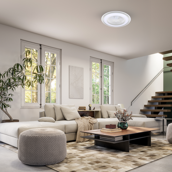 Ventilator Milagro Zephyr LED 48W  3000K/6000K 230V Silver Metal & Plastic IP20 [5]