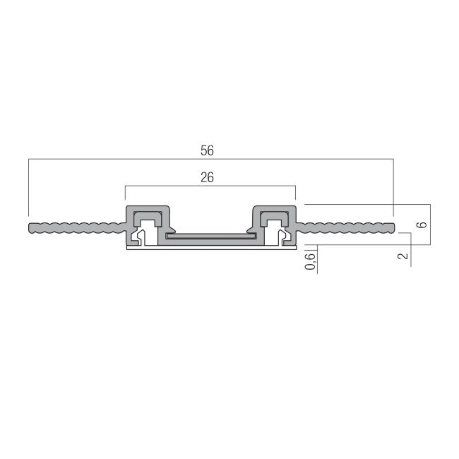 XT01R SWH Sina magnetica liniara pentru montaj încastrat, alba cu lungimea de 2m, echipat cu circuit pentru 48V DC IP40 [2]