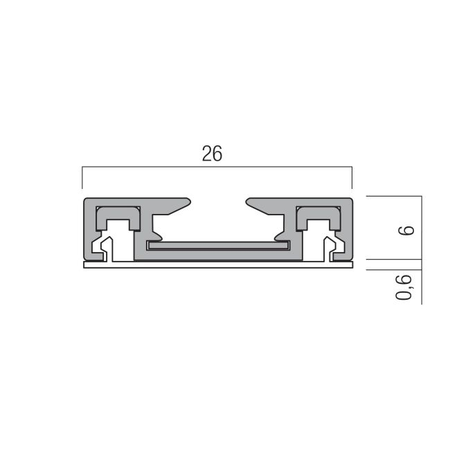 XT01S SBK Sina magnetica liniara pentru montaj aparent, negra cu lungimea de 2m, echipat cu circuit pentru 48V DC IP40 [2]