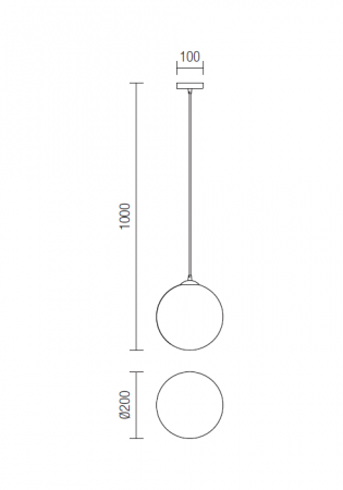 01-1064  Suspensie  REDO OLA, White, E27, 1x42W, IP20 [1]