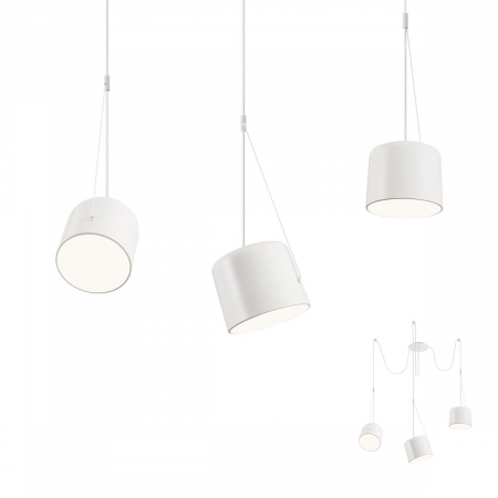 Moderne - 01-1825  Suspensie  REDO DODO, White, E27, 3x15W, IP20