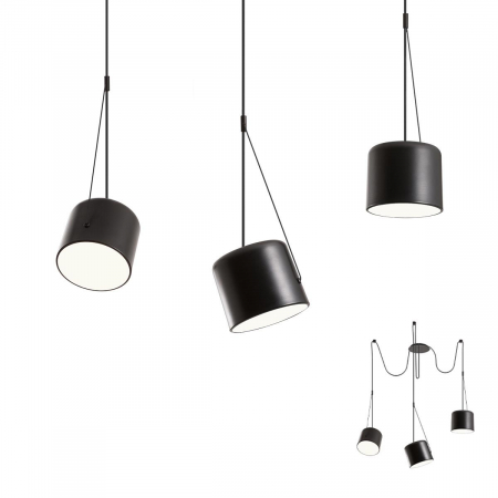 BLACK FRIDAY 2024 - 01-1826  Suspensie  REDO DODO, BLACK, E27, 3x15W, IP20
