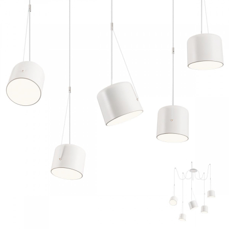 BLACK FRIDAY 2024 - 01-1827  Suspensie  REDO DODO, White, E27, 5x15W, IP20