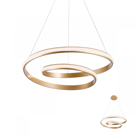 BLACK FRIDAY 2024 - 01-1889 Suspensie REDO TORSION LED 29W 2589lm 4000K IP20 Aluminiu Bronze CRI80 3 STEP DIMMING