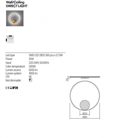 01-1946 Aplica/Plafoniera REDO ORBIT LED 55W 4853lm 3000K IP20 Aluminiu Sand Black CRI 80 Dimabil TRIAC [1]