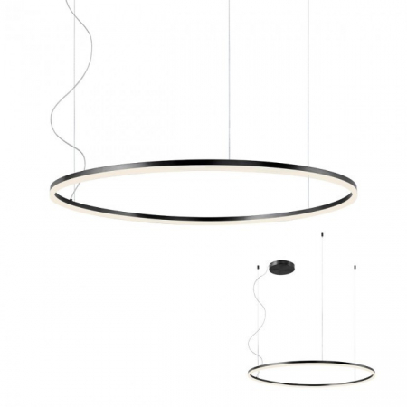 BF LUSTRE - 01-1950 Suspensie REDO ORBIT LED 66W 5282lm 3000K IP20 Aluminiu Sand Black CRI 80 Dimabil TRIAC