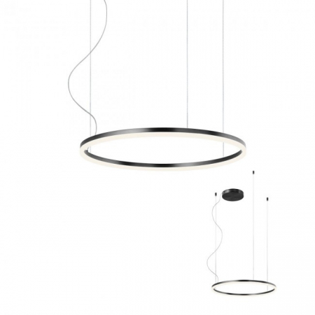 BF LUSTRE - 01-1961 Suspensie REDO ORBIT LED 42W 3318lm 4000K IP20 Aluminiu Sand Black CRI 80 Dimabil TRIAC