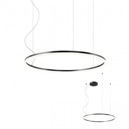 BF LUSTRE - 01-1962 Suspensie REDO ORBIT LED 55W 4309lm 4000K IP20 Aluminiu Sand Black CRI 80 Dimabil TRIAC