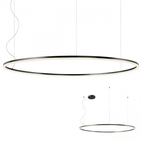 BF LUSTRE - 01-1965 Suspensie REDO ORBIT LED 105W 9061lm 4000K IP20 Aluminiu Sand Black CRI 80 Dimabil TRIAC