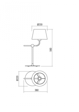 01-1980  Veioza  REDO MORRIS, MAT WHITE, E27, 1x42W, IP20 [1]