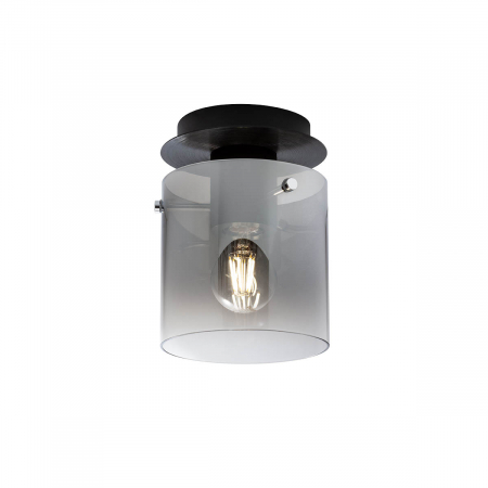 Moderne - 01-2005 Plafoniera REDO LOU  E27 1 x max. 42W  IP20 Metal/Aluminiu Satin black/smoky shadow