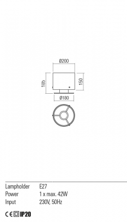 01-2011 Veioza REDO LOU  E27 1 x max. 42W  IP20 Metal/Aluminiu Satin black/smoky shadow [1]