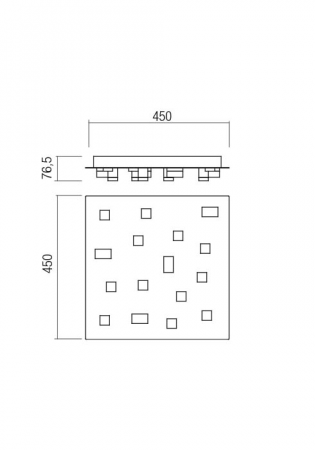 01-2016  Plafoniera  REDO PIXEL, SAND WHITE, LED, 48W, 5305 lm,3000K, , IP20 [1]